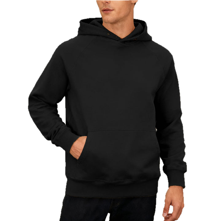 Herren nan Sweatstoff Kapuzenpullover mit Raglanärmeln, Kängurutasche und verstärktem Saum Echo Archiv