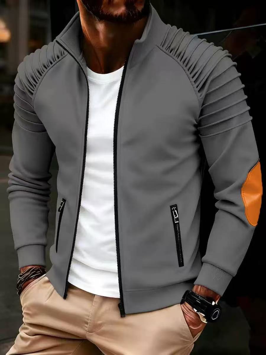Herren sportliche Jacke mit stylischen Plissee-Ärmeln Echoarchiv