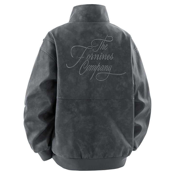 Herren Kunstlederjacke im modischen Design mit praktischem Stehkragen Echoarchiv