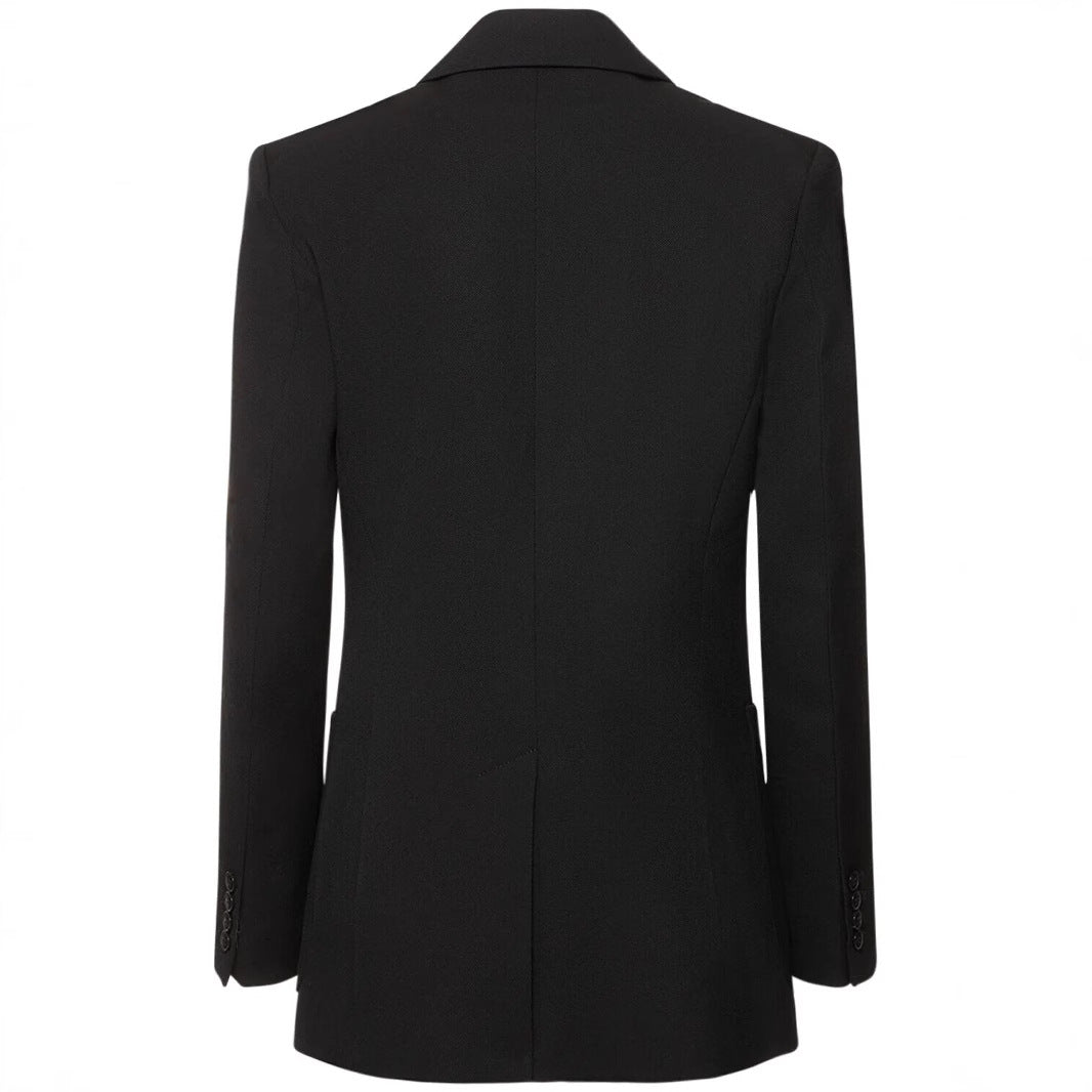 Damen Zweiteiliges Hosenanzug-Set im präzisen Tailoring mit weitem Schlag und schmaler Schulter Echoarchiv