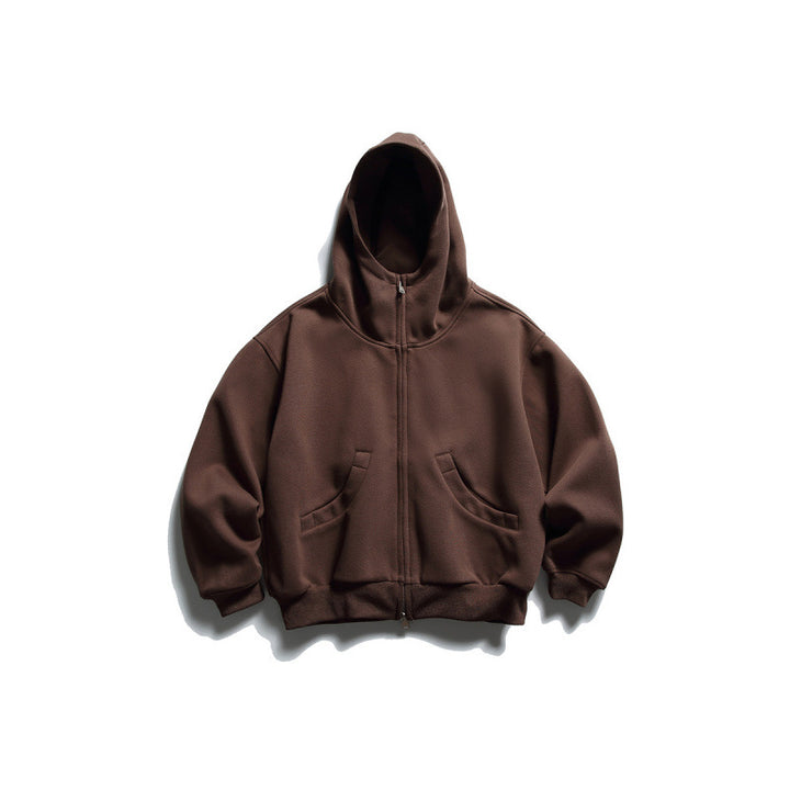 Unisex Oversize Zip-Hoodie mit hohem Kragen und Kängurutaschen Echo Archiv