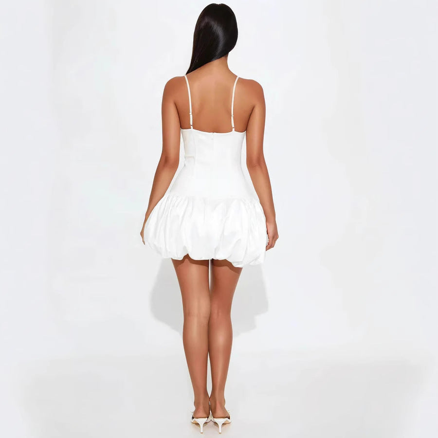 Damen Korsettkleid mit voluminösem Rock und feinen Trägern Echo Archiv