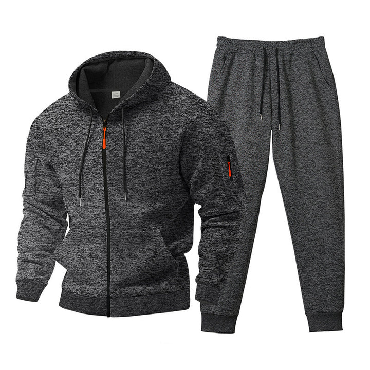 Herren sportives Freizeit-Set mit strukturiertem Hoodie und bequemen Jogginghosen Echoarchiv