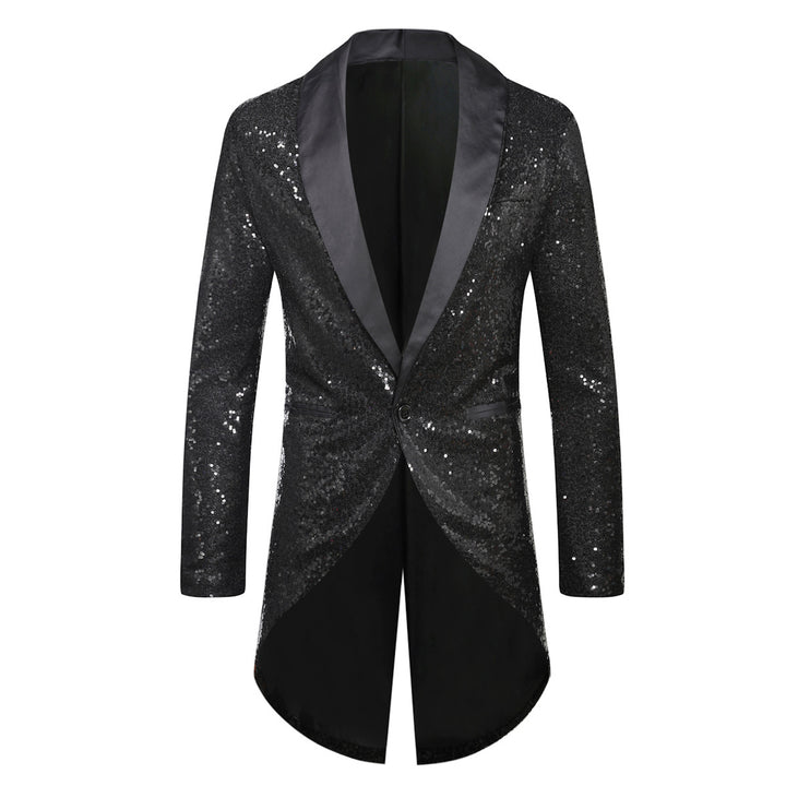 Herren eleganter Paillettenblazer mit luxuriösen Details Echoarchiv