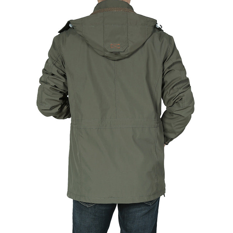 Herren Praktische Übergangsjacke mit Multifunktionalen Taschen Echo Archiv