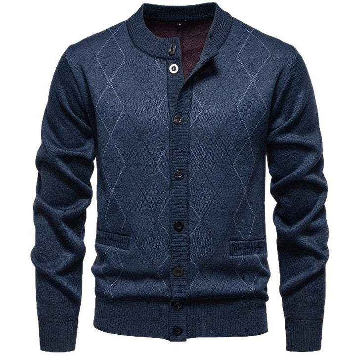 Herren stylische Strickjacke mit diamantförmigem Muster Echoarchiv
