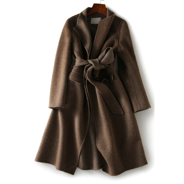 Damen Eleganter Wollmantel mit Stehkragen Echoarchiv