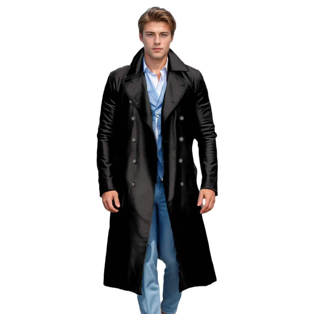 Herren Eleganter und glänzender Trenchcoat Echoarchiv