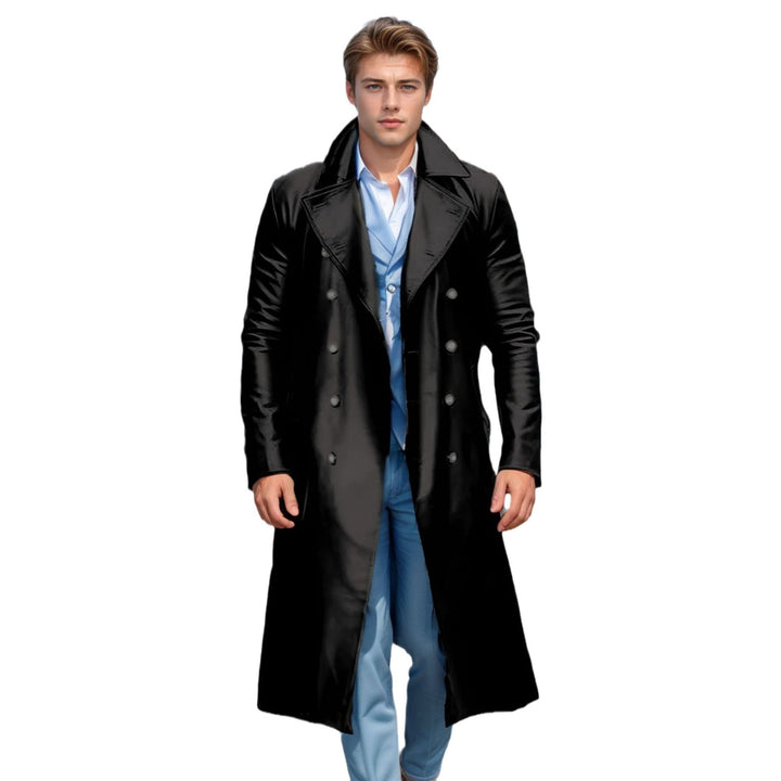 Herren Eleganter und glänzender Trenchcoat Echoarchiv