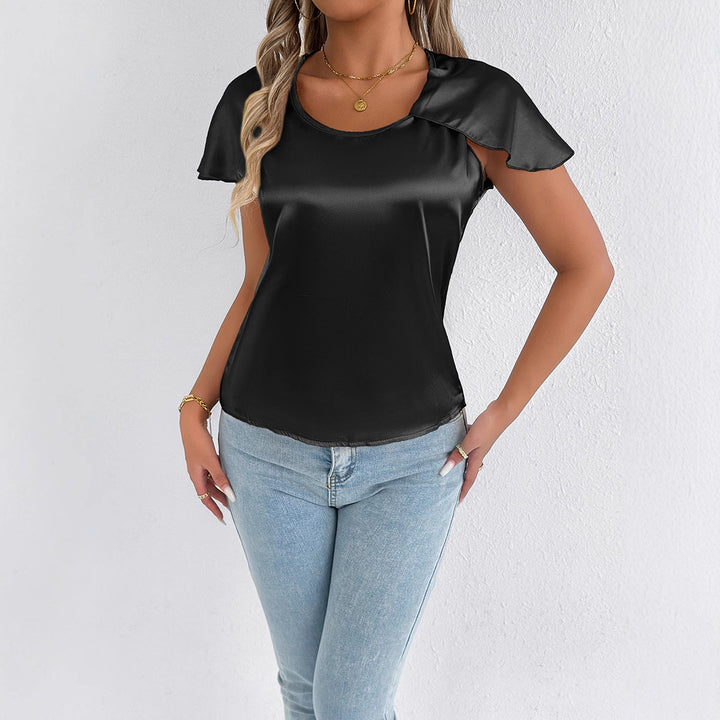 Damen Satinbluse mit eleganten Wellenästen Echo Archiv