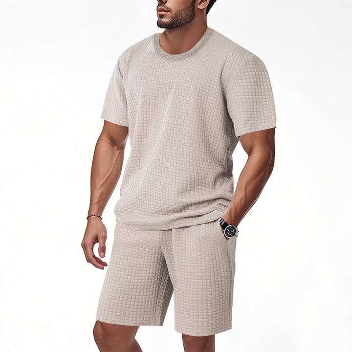 Herren lässiges Sport-Set aus atmungsaktivem Material mit strukturiertem Design Echoarchiv