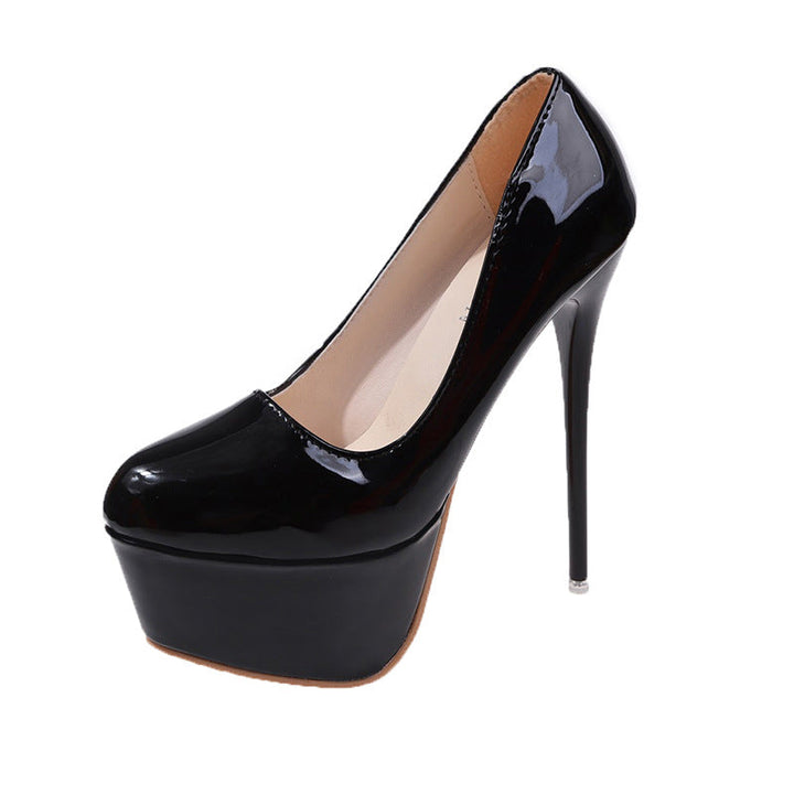Damen Plateau-Pumps mit glänzendem Obermaterial und hohem Stiletto-Absatz – Lioré
