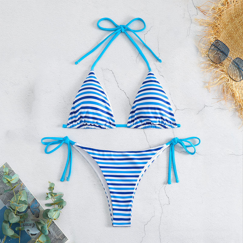 Damen Sportliches Streifen-Bikini Set Echo Archiv