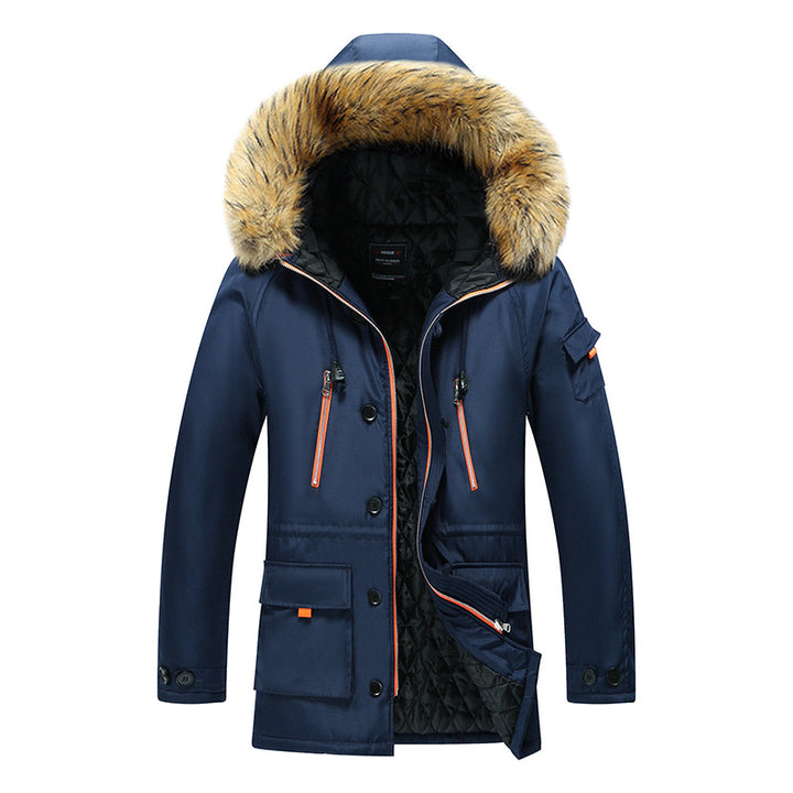 Herren  isolierter Parka mit Kapuze aus Kunstfell und wattierter Thermofütterung Echo Archiv