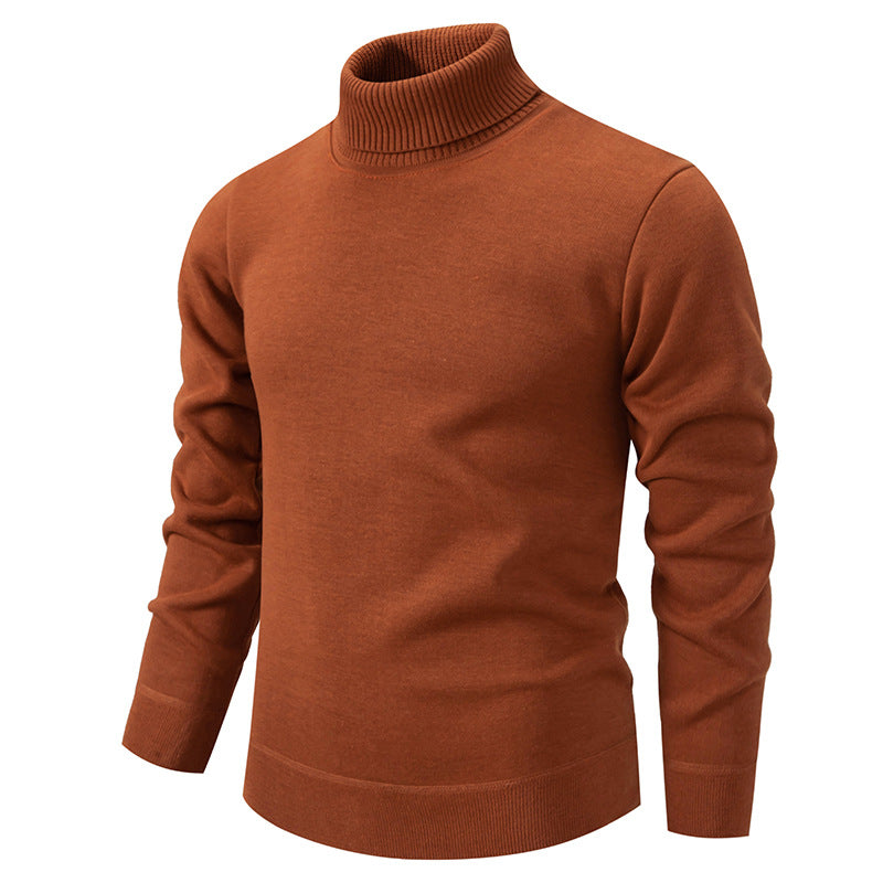 Herren Feinstrick Rollkragenpullover mit schmaler Passform und gerippten Bündchen Echo Archiv