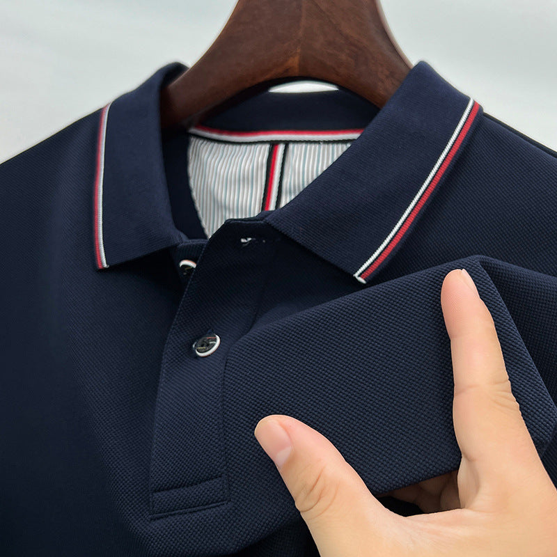 Herren Poloshirt mit atmungsaktiver Piqué-Oberfläche und eleganten Kontrastdetails Echoarchiv