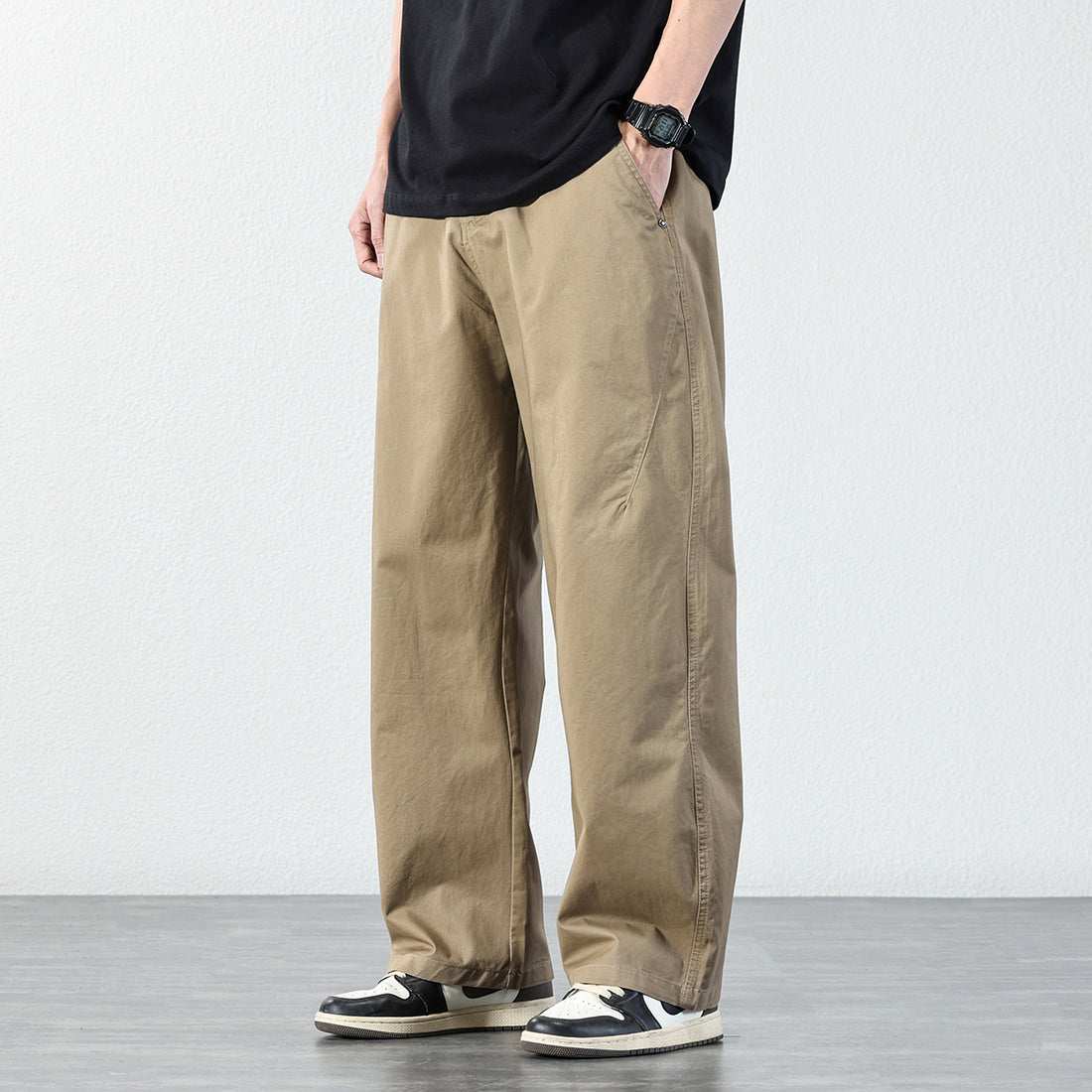 Herren weite Freizeithose mit innovativem Schnitt und praktischen Taschen – Sorevano