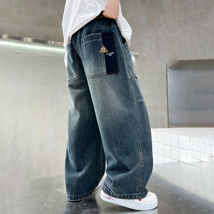 Unisex lockere Utility-Jeans mit tiefen Taschen Echo Archiv
