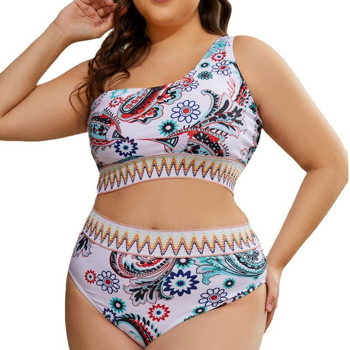 Damen Zweiteiliges Bikini-Set mit modischem Hochschnitt und floralem Design Echo Archiv
