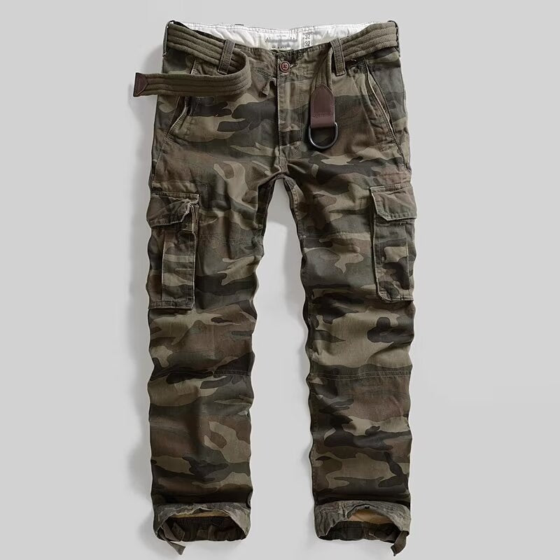 Herren Cargohose mit multifunktionalen Taschen und modernem Camouflagemuster Echoarchiv