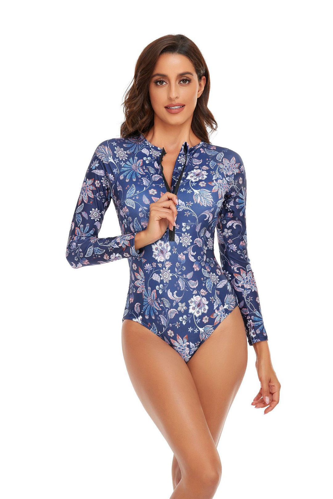 Damen Langarm-Schwimmanzug mit sportlicher Passform Echo Archiv