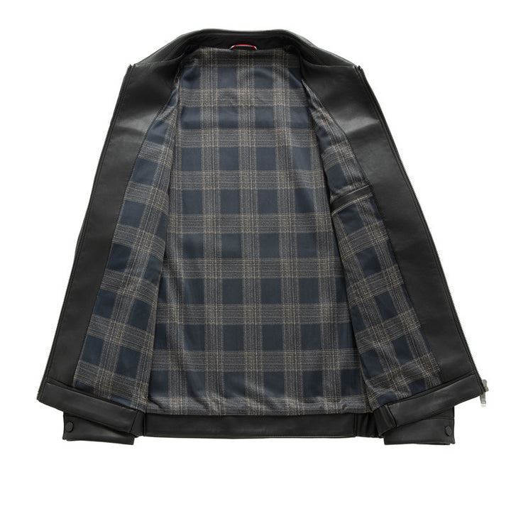 Herren Premium-Lederblouson im Hemdjacken-Stil mit Brustpattentaschen Echo Archiv