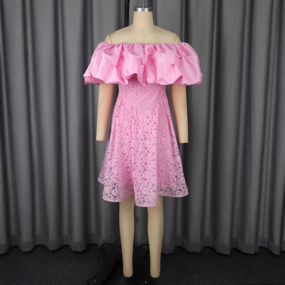 Damen Cocktailkleid mit voluminösem Rüschensaum Echo Archiv