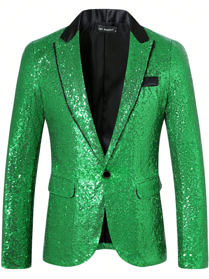 Herren Glamouröser Paillettenblazer Echoarchiv