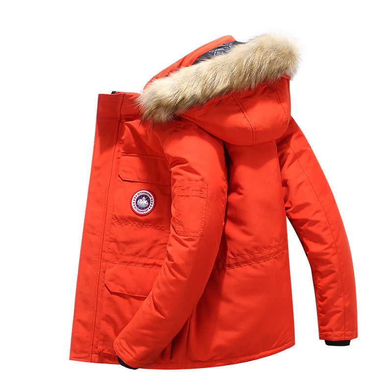 Herren Thermo-Parka mit abnehmbarer Kunstfellkapuze, winddicht und wasserabweisend – Marzano