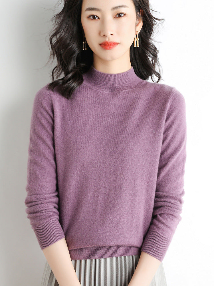 Damen Kurzrollkragen Feinstrickpullover mit leichtem Mohair-Effekt Echoarchiv