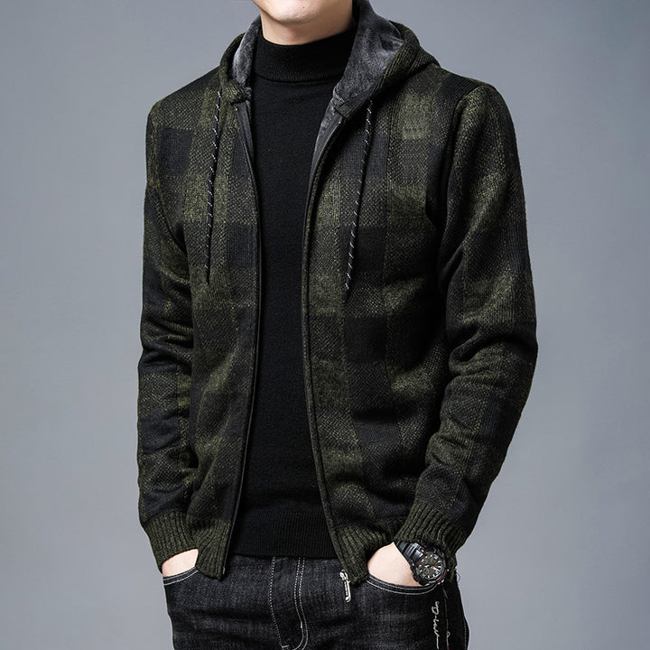 Herren Hooded Strickjacke Echoarchiv
