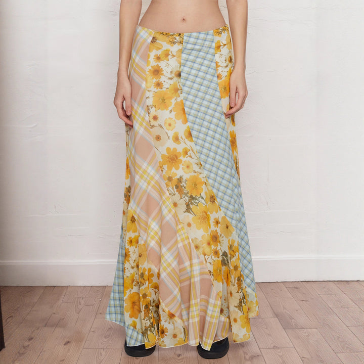 Damen Maxirock mit floralem Design und verspielten Farben Echo Archiv