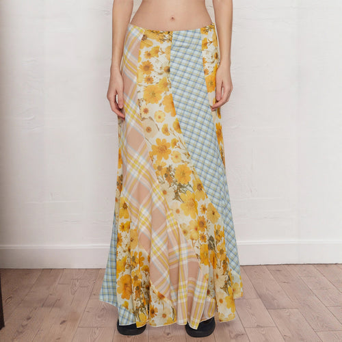 Damen Maxirock mit floralem Design und verspielten Farben Echo Archiv