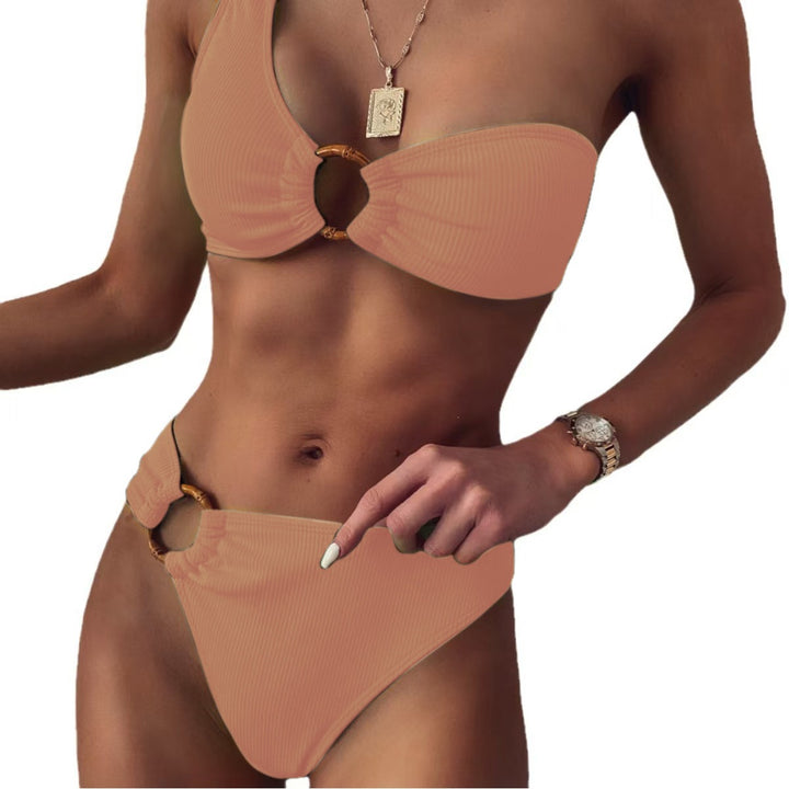 Damen Stilvoller Triangel-Bikini mit goldenen Details Echo Archiv