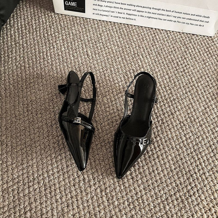 Damen Spitz zulaufende Lack-Pumps mit Slingback, schlanker Silhouette und gepolstertem Komfortfußbett – Lioré
