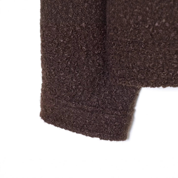 Damen Cropped Bouclé-Jacke mit weichem Kunstfellkragen und Pattentaschen Echoarchiv