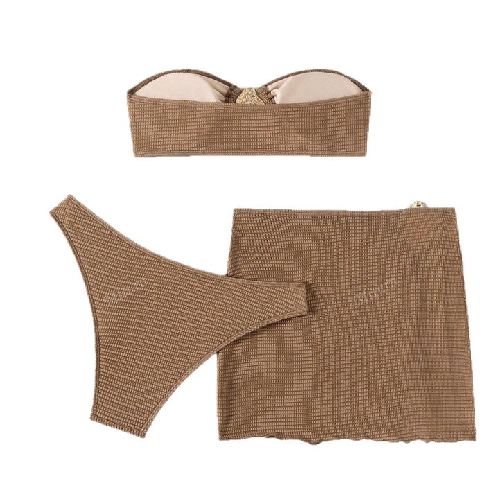 Damen Bandeau-Bikini-Set mit dekorativem Wickelrock Echo Archiv