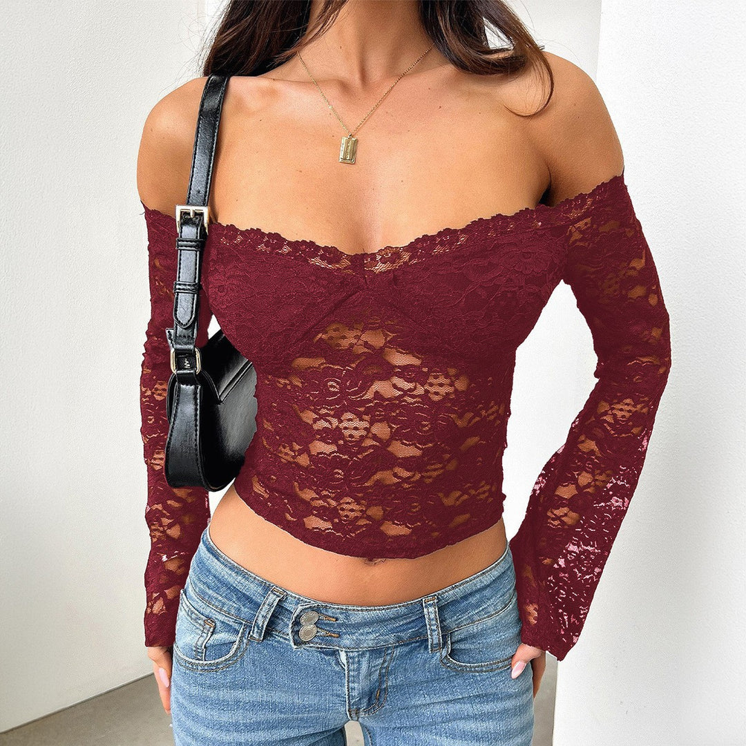 Damen Off-Shoulder Spitzentop Echo Archiv