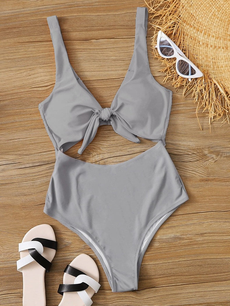Damen Triangel-Bikini-Set mit verstellbarem Knotendesign Echo Archiv