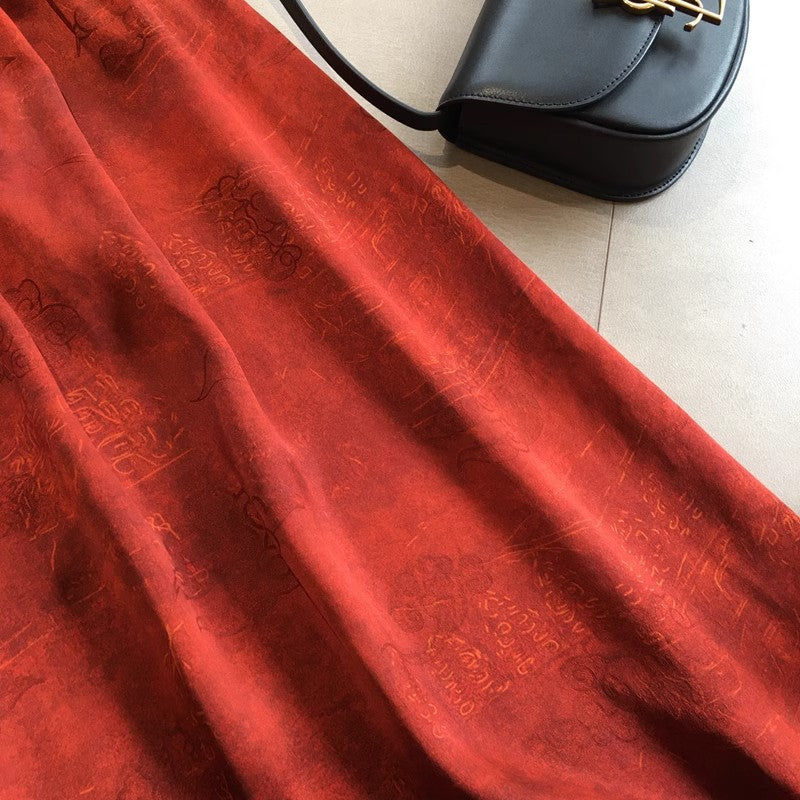 Damen Eleganter Midirock mit schwingendem Saum Echoarchiv
