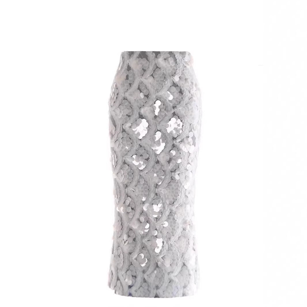 Damen Maxirock mit einzigartigem Volantdesign und transparenter Spitze Echo Archiv