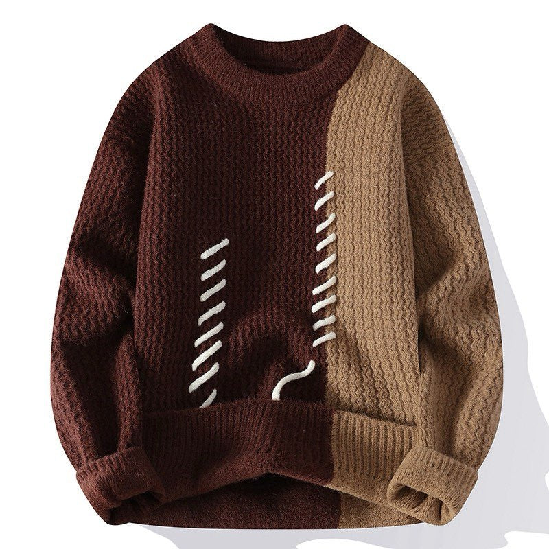 Unisex nan strukturierter Oversize-Strickpullover mit Zopfmuster und dekorativer Steppnaht Echo Archiv