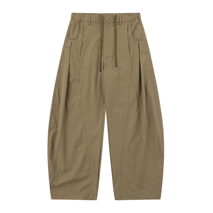 Damen High-Waist Cropped-Cargo-Hose mit abgesteppten Paneelen und Tunnelzug Echoarchiv