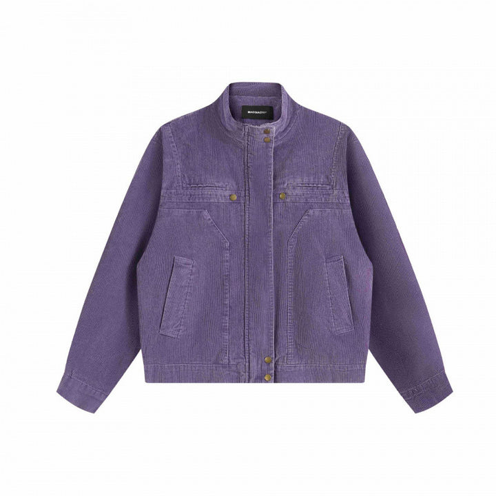 Unisex Cord-Boxy-Blouson mit Stehkragen, verdeckter Druckknopfleiste und aufgesetzten Schubtaschen Echo Archiv