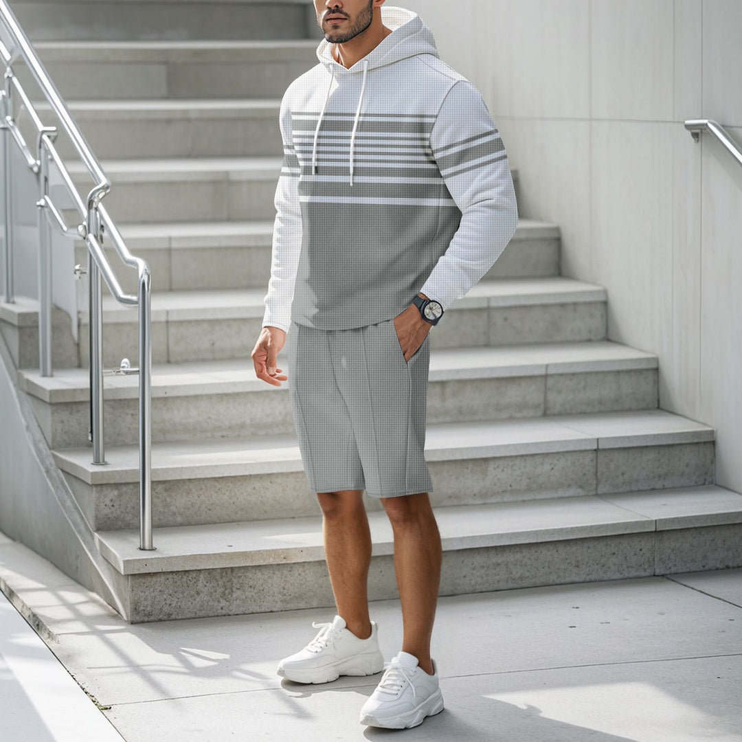 Herren Sportliches Kapuzenshirt mit strukturiertem Material und modernen Linien Echoarchiv