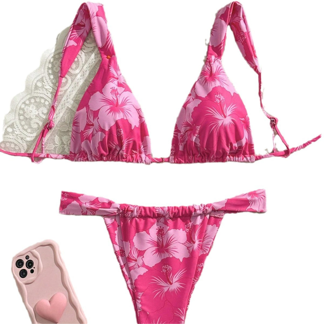 Damen Triangel-Bikini mit verspieltem Mustermix Echo Archiv