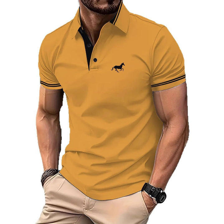 Herren Poloshirt mit modernem Kontrastkragen Echoarchiv