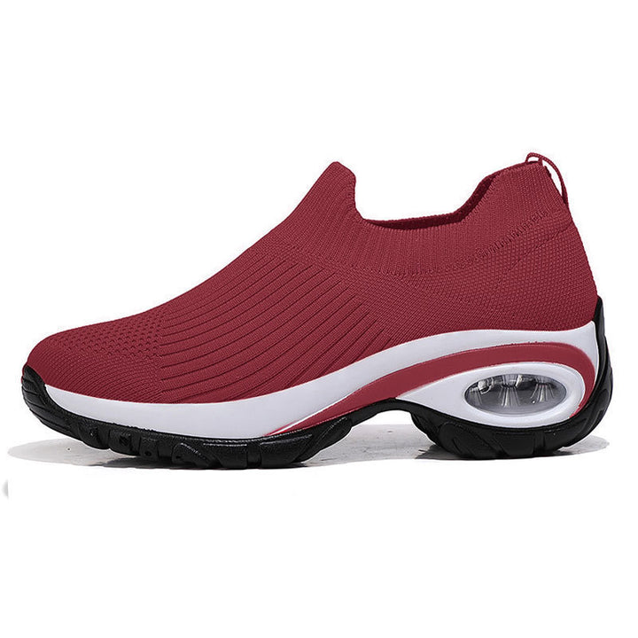 Damen Strick-Sockensneaker mit Luftpolster-Keilsohle Echoarchiv