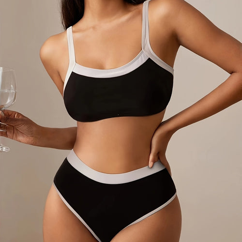 Damen Bikini-Set mit sportlichem Schnitt und hohem Taillenslip Echo Archiv
