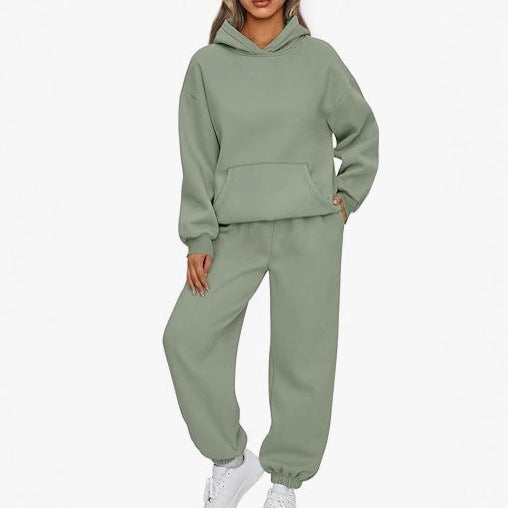 Damen gemütliches Oversize Hoodie und Jogginghose Set aus weicher Baumwollmischung – Auréline
